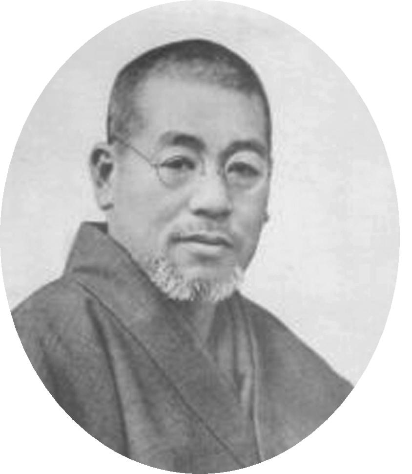 Portrait en noir et blanc de Mikao Usui, fondateur du reiki
